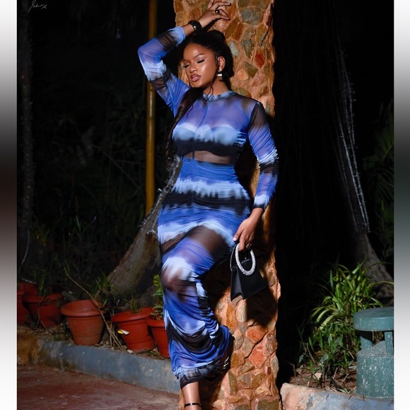 Tie Dye Mesh Dress NWT - Picture 1 of 2